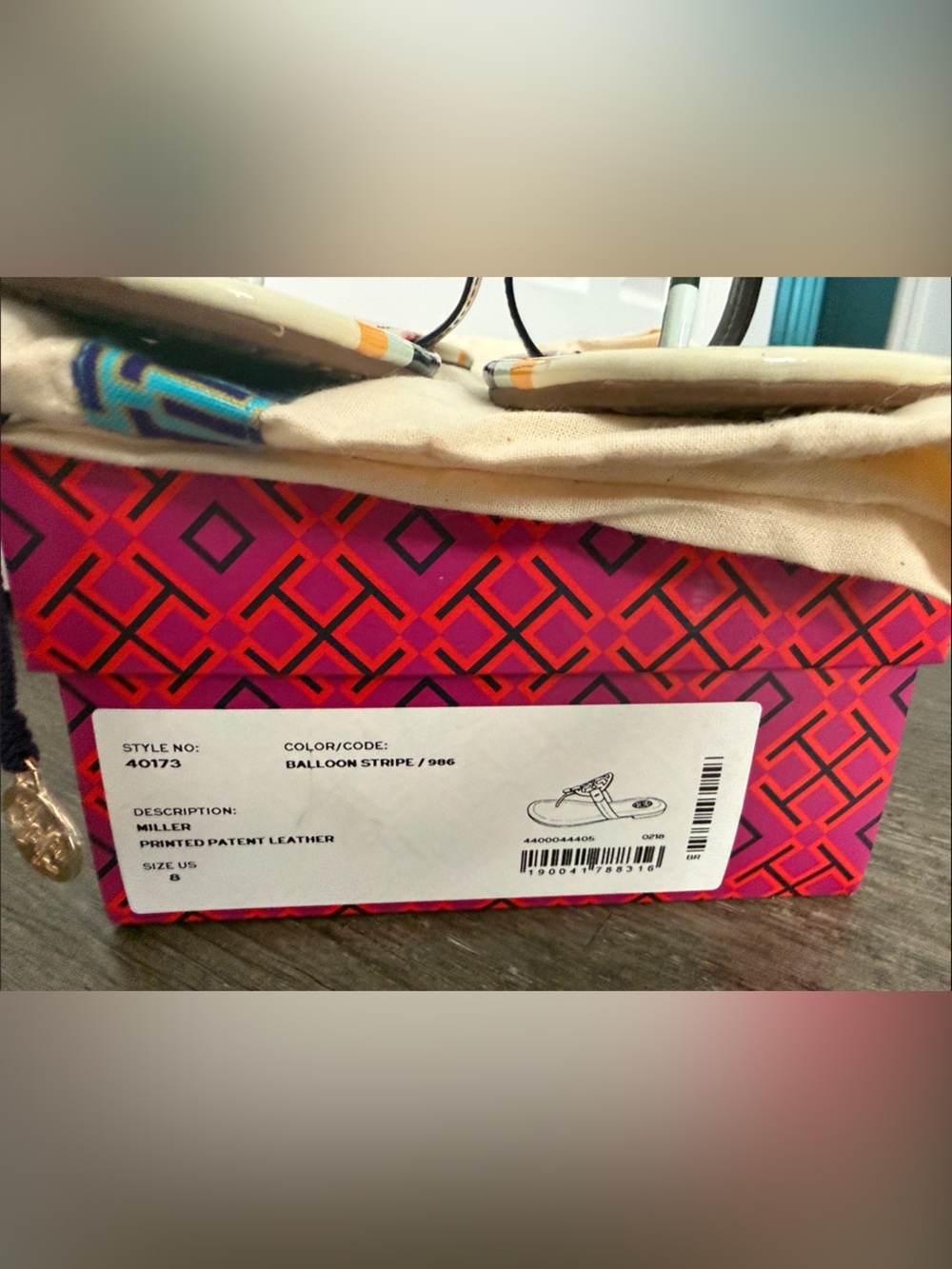 Tory Burch Limited Edition Ballon Stripe Miller In Patent Leather - Picture 11 of 12